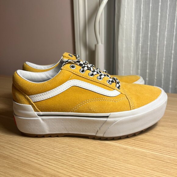 Vans Shoes - Vans Old Skool Stacked Platform Shoe Sneaker Golden Yellow Womens Size 7.5